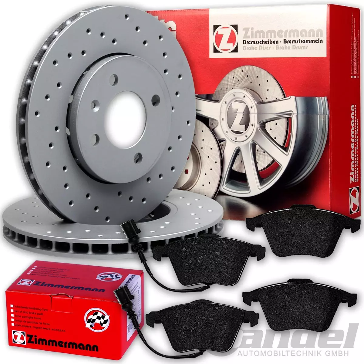 Якісні гальмівні диски та колодки Zimmermann для AUDI A3 (8L1) Якісні гальмівні диски та колодки Zimmermann для AUDI A3 (8L1)